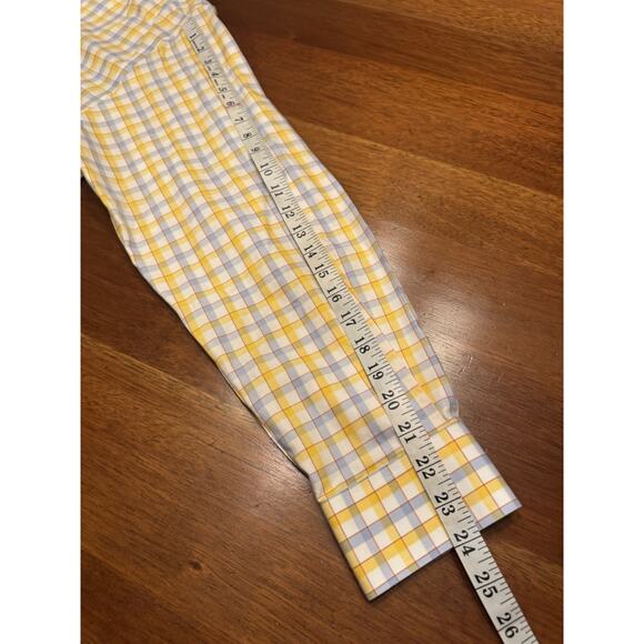 Large Orvis Wrinkle Free Button Down Shirt Yellow Check Windowpane Long Sleeve - Picture 11 of 13